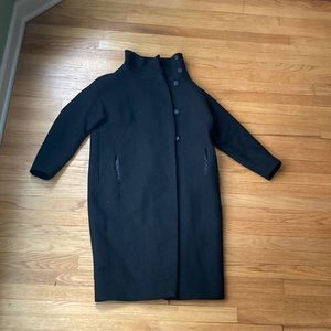 Zara long black oversized coat XS (fits like S)